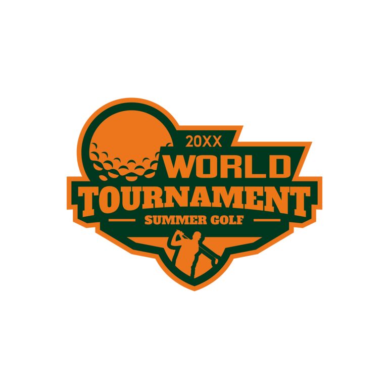 World Tournament Simmer Golf logo template Thumbnail