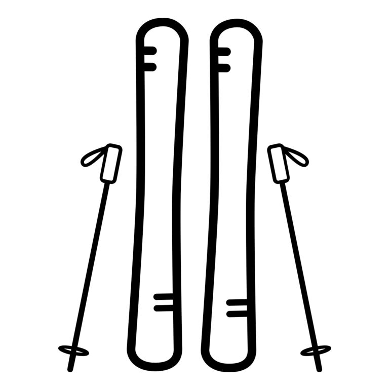 Ski Board and Poles Thumbnail