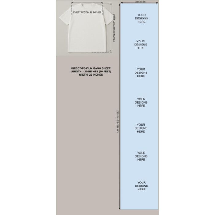 120 Inch (10 Feet) DTF Gang Sheet Thumbnail