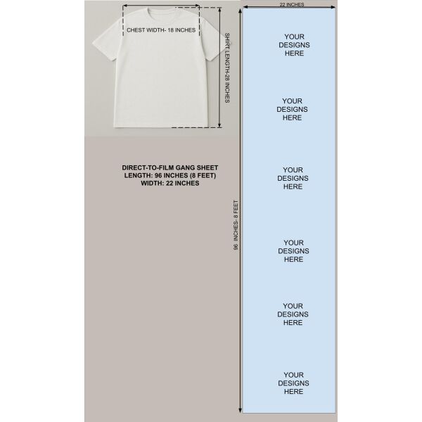 96 Inch (8 Feet) DTF Gang Sheet Thumbnail