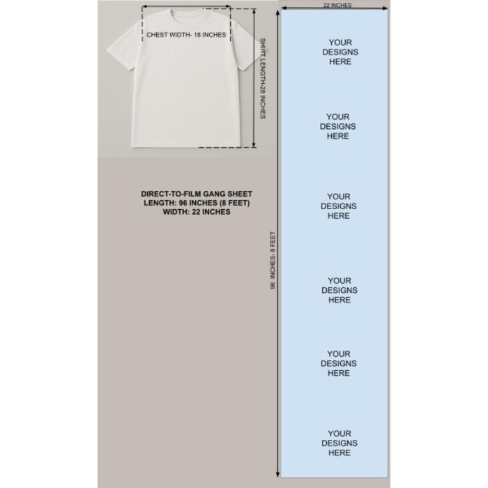 96 Inch (8 Feet) DTF Gang Sheet Thumbnail