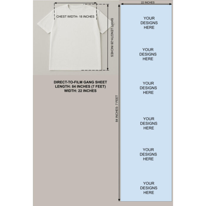 84 Inch (7 Feet) DTF Gang Sheet Thumbnail