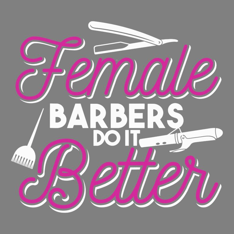 Female Barbers Do It Better Pink Words Thumbnail