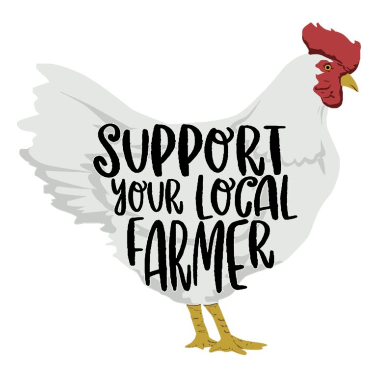 Support Your Local Farmer  Chicken Design  Thumbnail
