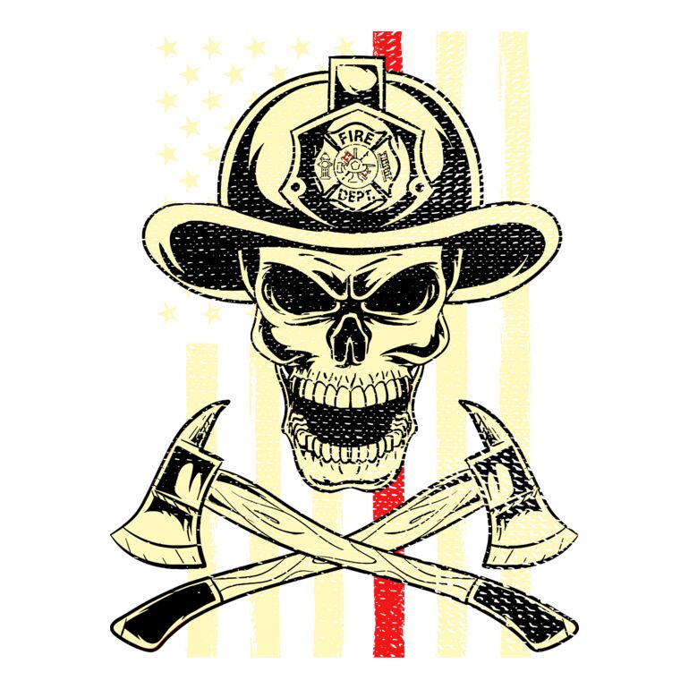 Fire Dept Skull and Crossbones Thumbnail