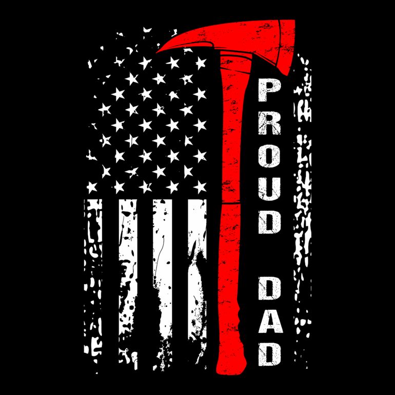 Fire Proud Dad Flag Thumbnail