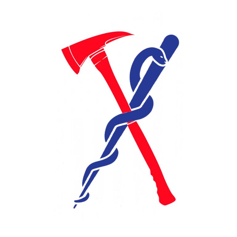 Firefighter Axe With Medical Cadueus Thumbnail