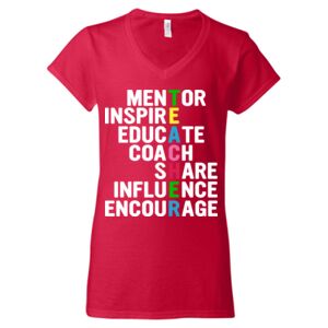 Softstyle® Women’s V-Neck T-Shirt Thumbnail