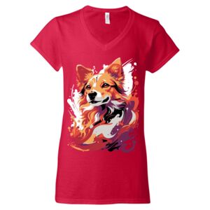Softstyle® Women’s V-Neck T-Shirt Thumbnail