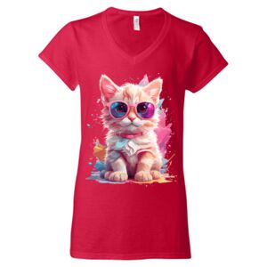 Softstyle® Women’s V-Neck T-Shirt Thumbnail