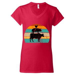 Softstyle® Women’s V-Neck T-Shirt Thumbnail
