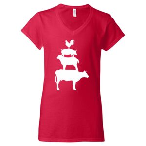 Softstyle® Women’s V-Neck T-Shirt Thumbnail