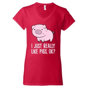 Softstyle® Women’s V-Neck T-Shirt Thumbnail