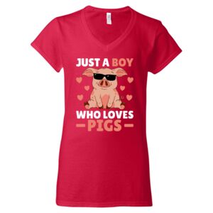 Softstyle® Women’s V-Neck T-Shirt Thumbnail