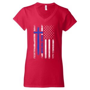 Softstyle® Women’s V-Neck T-Shirt Thumbnail
