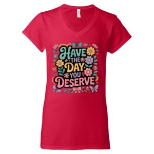 Softstyle® Women’s V-Neck T-Shirt Thumbnail