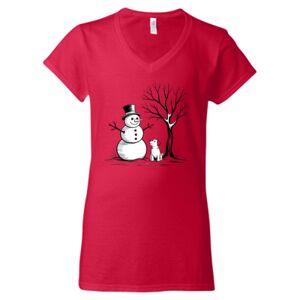 Softstyle® Women’s V-Neck T-Shirt Thumbnail