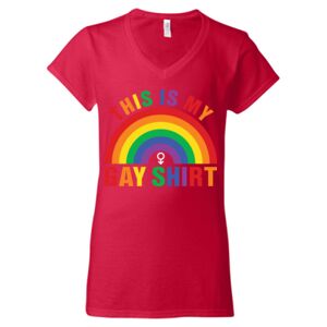 Softstyle® Women’s V-Neck T-Shirt Thumbnail