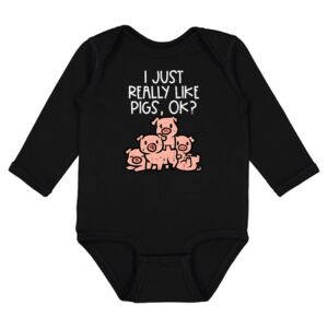 Infant Fine Jersey Long Sleeve Bodysuit Thumbnail